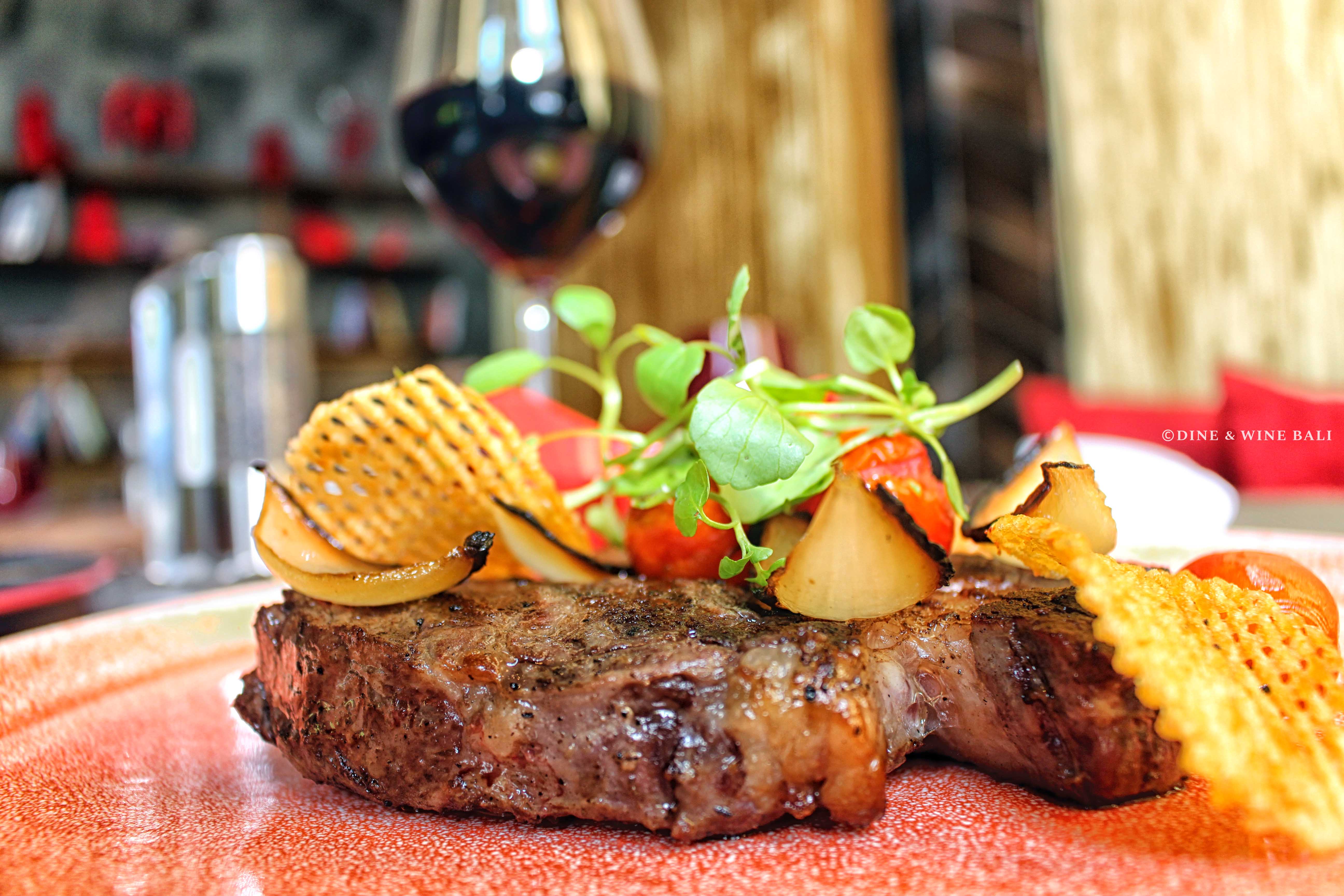 Dine & Wine Bali Best Restaurants & Culinary Guide Bali FIRE Restaurant W Bali - Seminyak Fine Dining Grill BBQ Brunch Rib Eye Homestead Grass Fed 100 Days Dry Aged Beef
