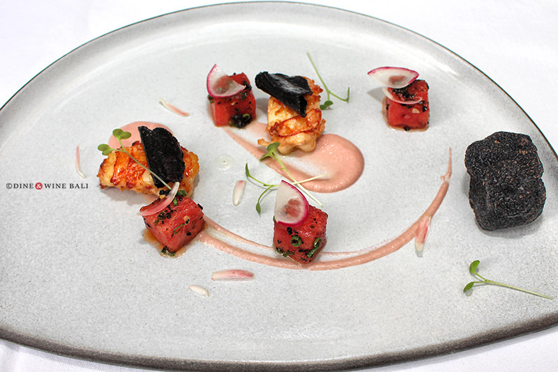 Dine & Wine Bali Best Restaurants & Culinary Guide Bali Spotlight Foodies Notes Review Black Truffle Dinner Mozaic Restaurant Ubud Freshwater Yabbies with Black Truffle