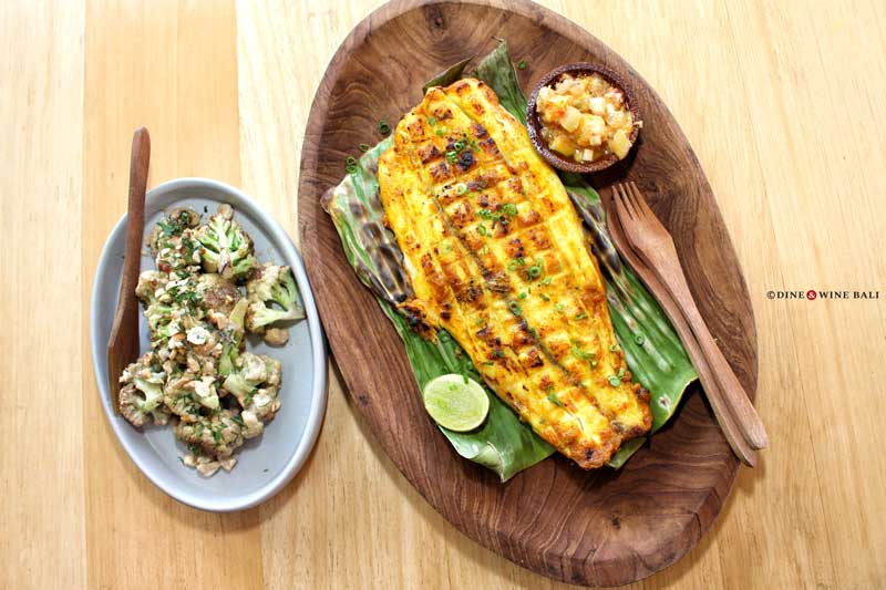Dine & Wine Bali Best Restaurants & Culinary Guide Bali Foodies Notes Review Chef Wayan Yasa Kresna  Ijen at Potato Head Beach Club - Ijen, a Mountain of Sustainability - Grilled Barramundi