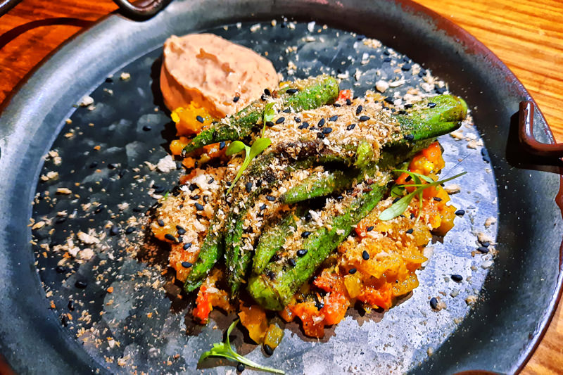 Dine & Wine Bali Best Restaurants & Culinary Guide Bali Foodies Notes Review Sababa Bali Mediterranean Cuisine Berawa Canggu Crispy Okra