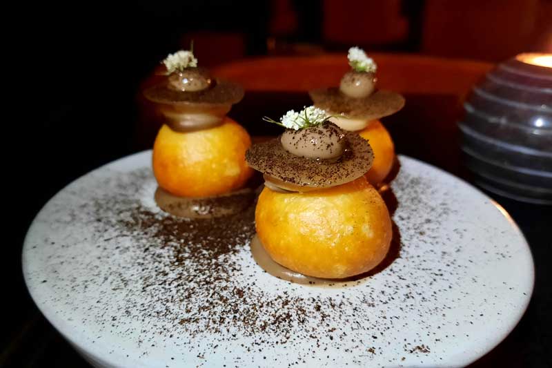 Dine & Wine Bali Best Restaurants & Culinary Guide Bali Foodies Notes Review The Cave Bali by Chef Ryan Clift Savoury Doughnut
