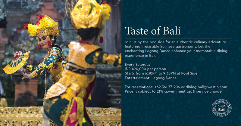 Balinese Legong Dancers performing at the event Taste of Bali at Ikan Restaurant & Bar