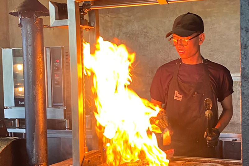 Open Fire Grill at The Grumpy Butcher Smokehouse and Grill Bali